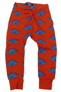 Červené turecké tepláky s modrými dinosaury Next