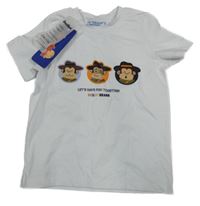 Nové - bílé tričko s opičkami