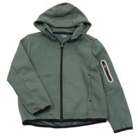 Khakišedá propínací mikina s kapucí PRIMARK