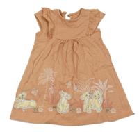 Skořicové melírované šaty so Simbou a volánikmi George