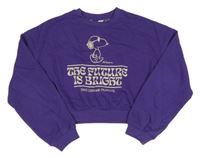 Purpurová crop mikina so Snoopym H&M