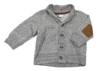 Sivo-bielo-čierna melírovaná prepínaci mikina H&M
