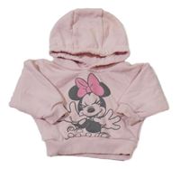 Svetloružová oversize mikina s Minnie a kapucňou PRIMARK