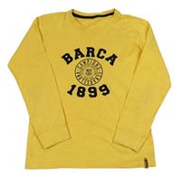 Hořčicové fotbalové triko - FC Barcelona