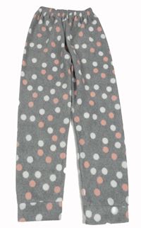 Sivé melírované bodkovaná é fleecové tepláky