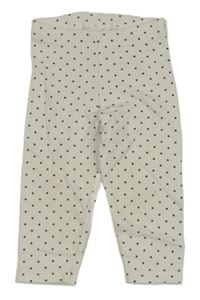 Smotanové bodkovaná é teplákové legíny C&A