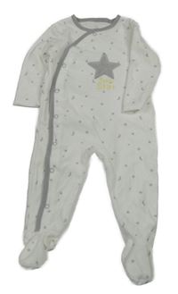 Biely zamatový overal s hviezdami Early Days