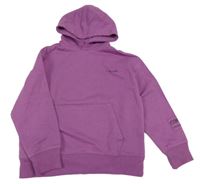 Fialová mikina s nápisem a kapucí Zara