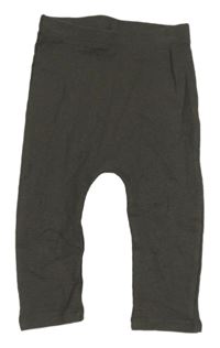 Tmavošedé žebrované lehké tepláky Matalan