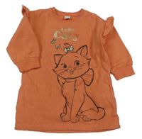 Tehlové teplákové šaty s Marií a volánikmi