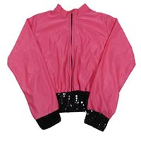 Neónově ružová športová prepínaci crop mikina