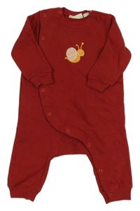 Vínový teplákový overal so slimákom Lupilu