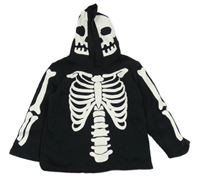 Čierna mikina s kostrou a kapucňou H&M