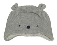 Světlešedá čepice s čumákem The Little White Company