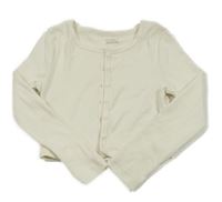 Smotanové rebrované prepínaci crop tričko Primark