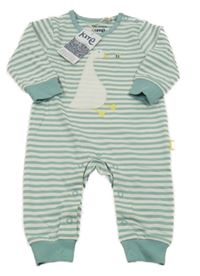 Nové - Zelenošedo-smetanový pruhovaný overal s husou Kite