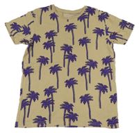 Pískové tričko s palmami Primark