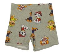 Zelenošedé melírované bavlnené kraťasy s Paw Patrol H&M