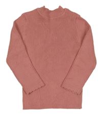 Staroružový rebrovaný sveter Nutmeg