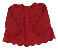 Tmavočervená bodkovaná á mikina s mašlou Tommy Bahama