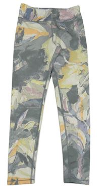 Šedo-barevné vzorované sportovní legíny H&M