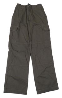 Tmavosivé cargo nohavice Decathlon