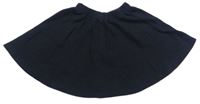 Čierna rebrovaná kolová sukňa Shein