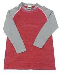 Červeno-sivé funkčné spodné tričko Pocopiano