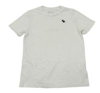 Biele tričko s výšivkou Abercrombie&Fitch