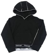 Čierna crop mikina s kapucňou Firetrap