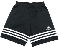 Čierne športové kraťasy s pruhmi a logom zn. Adidas