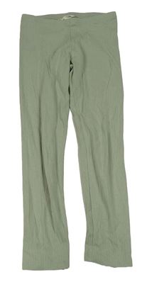 Svetlozelené rebrované legíny H&M