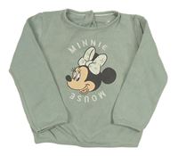 Khaki žebrované triko s Minnie Disney