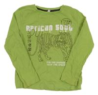 Zelené triko s tygrem C&A