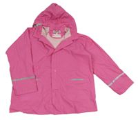 Ružová nepromokavá bunda s kapucňou