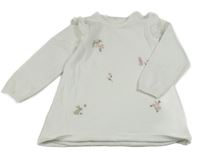 Biele pletené šaty s výšivkami Nutmeg