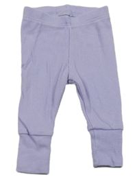 Lila žebrované legíny H&M