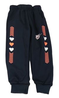 Tmavomodré sportovní tepláky s logem - Nike 