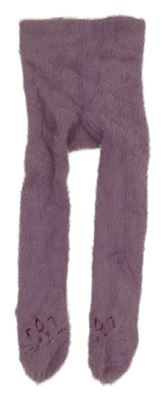 Fialové chlpaté pančuchy