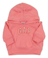 Neonově růžová mikina s logem a kapucí GAP