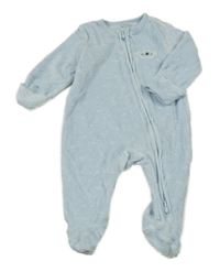 Svetlomodrý zamatový overal s medvěďom Primark