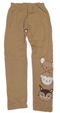 Hnedé thermo tepláky so zvieratkami Pep&Co