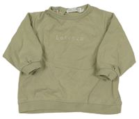 Khaki ľahká mikina s nápisom Zara