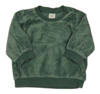 Zelená zamatová mikina H&M