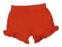 Červené kraťasy s volánikom Primark
