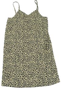 Krémovo-čierne šaty s leopardím vzorom Primark