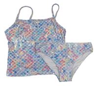 Barevné třpytivé tankini - mořská panna zn. Primark