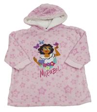 Ružová vzorovaná plyšová oversize mikina s Mirabel a kapucňou Disney