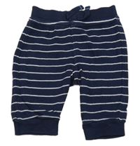 Tmavomodro-biele pruhované tepláky George