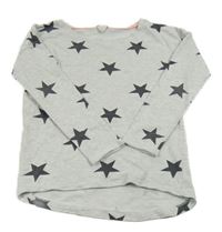 Svetlosivé melírované tričko s hviezdami H&M